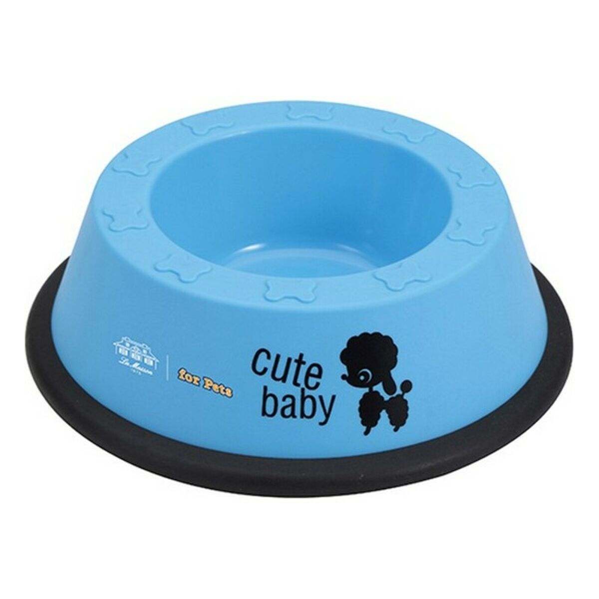 Pet feeding dish Hearts & Homies L Blue Plastic - Majpet