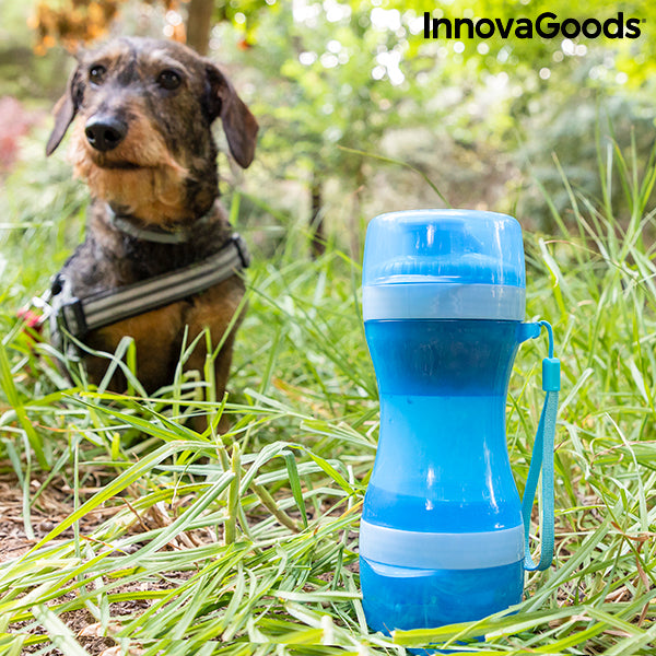 2-in-1 bottle with water and food containers for pets Pettap - Majpet
