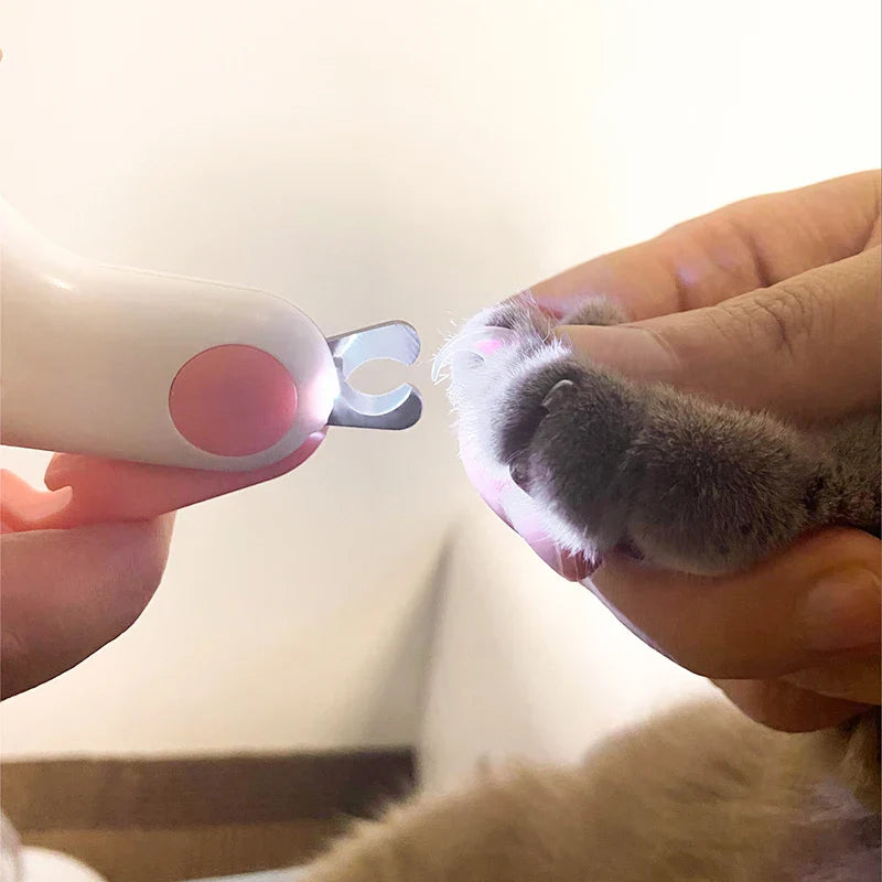 LED Light Cat Dog Nail Clipper Cutter Professional Pet Claw Trimmer - Majpet