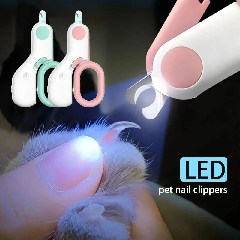 LED Light Cat Dog Nail Clipper Cutter Professional Pet Claw Trimmer - Majpet