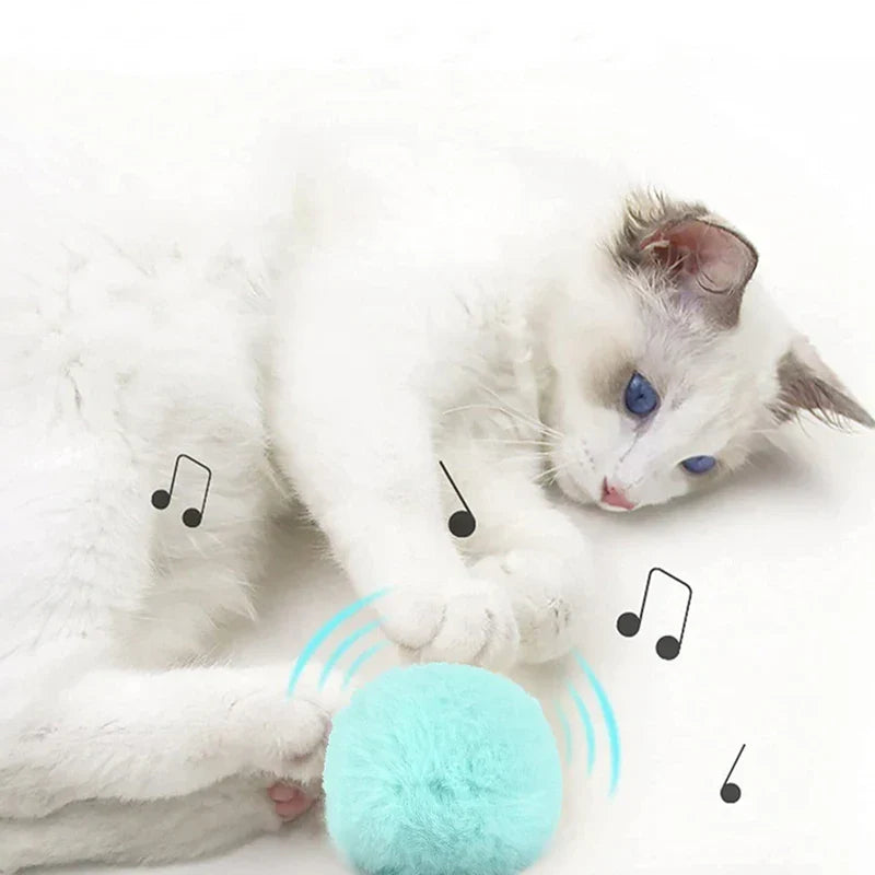 Interactive Ball Smart Cat Toys Plush Electric Catnip Training Toy - Majpet