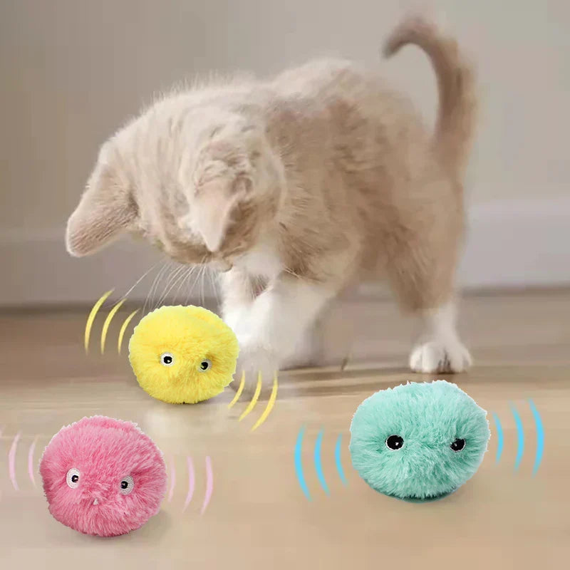 Interactive Ball Smart Cat Toys Plush Electric Catnip Training Toy - Majpet