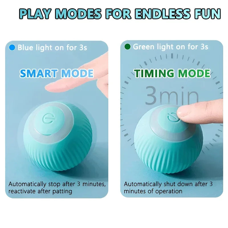 Cat Interactive Ball Smart Pet Cat Toys Indoor Automatic Rolling Magic - Majpet