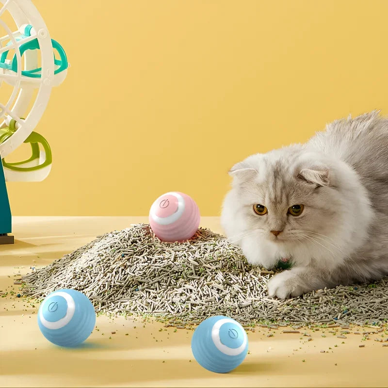 Cat Interactive Ball Smart Pet Cat Toys Indoor Automatic Rolling Magic - Majpet