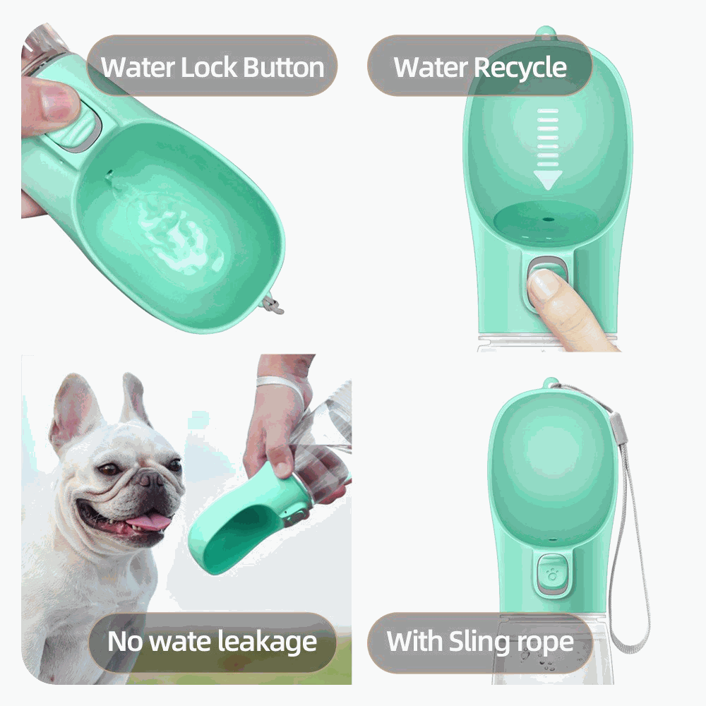Outdoor Pet Dog Feeder Bowls Cats Dogs Travel Water Dispenser Feeder - Majpet