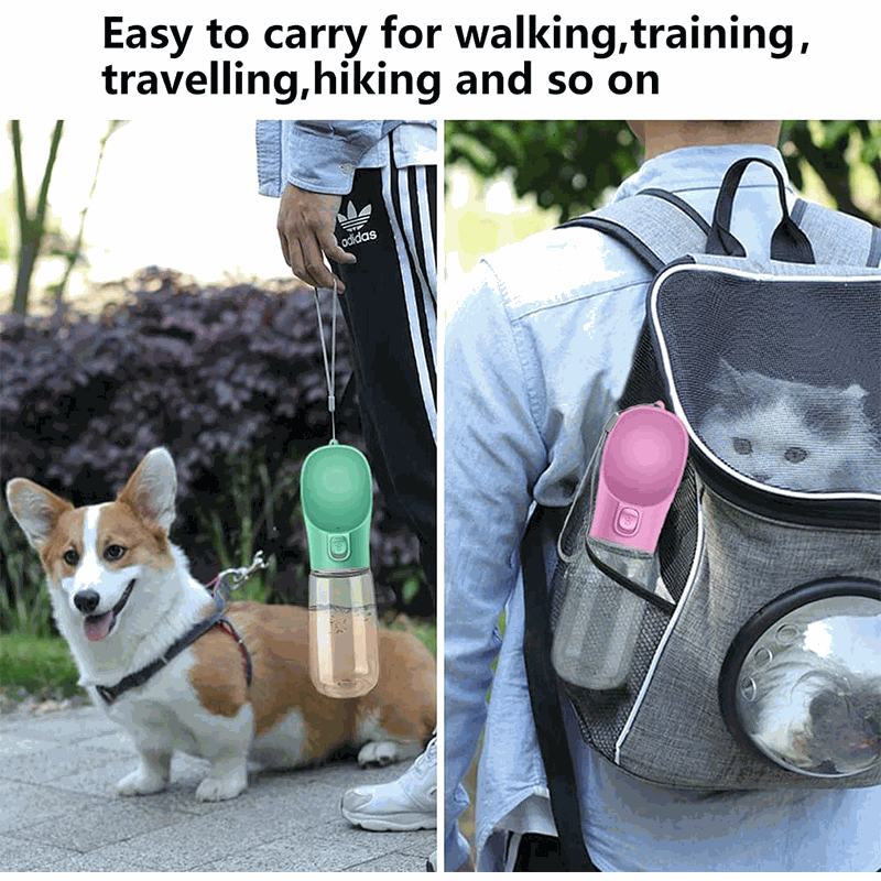 Outdoor Pet Dog Feeder Bowls Cats Dogs Travel Water Dispenser Feeder - Majpet