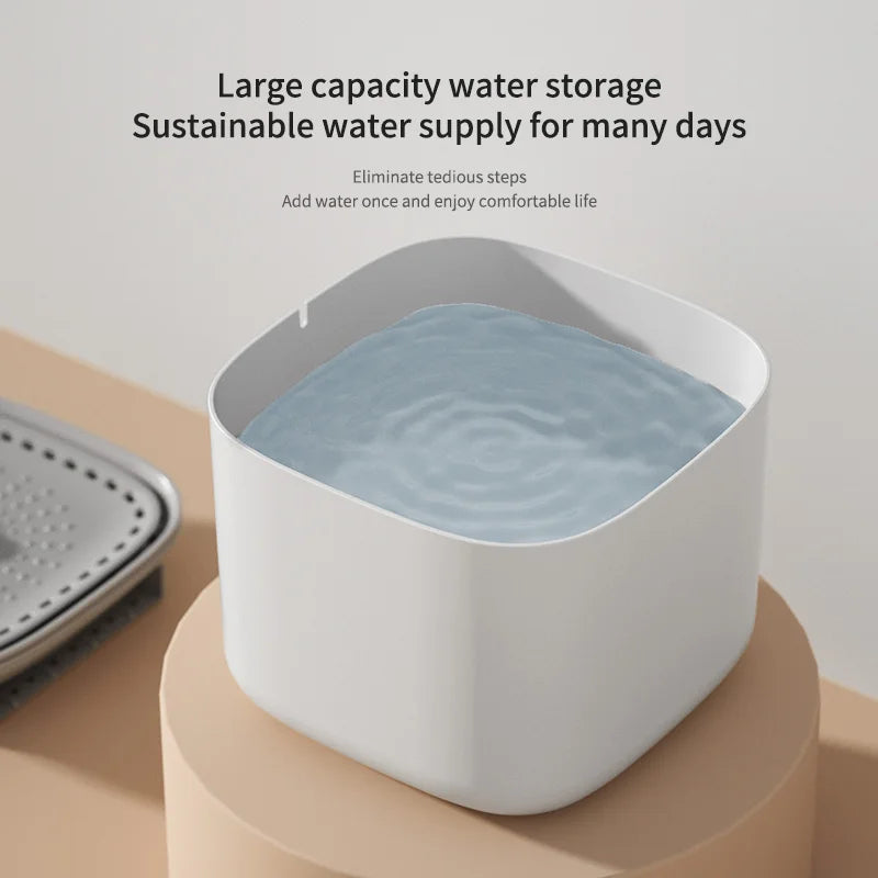 3L Cat Water Fountain Auto Recirculate Filter Large Capacity Filtring - Majpet