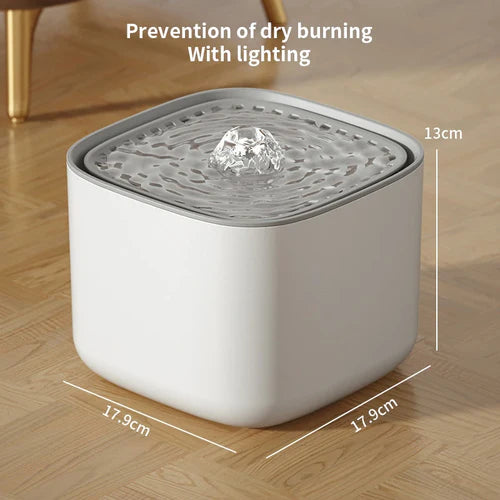 3L Cat Water Fountain Auto Recirculate Filter Large Capacity Filtring - Majpet