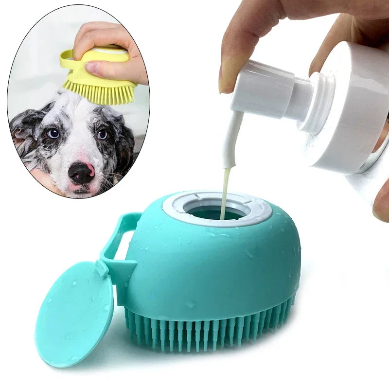 Bathroom  Puppy Big Dog Cat Bath Massage Gloves Brush Soft Safety - Majpet