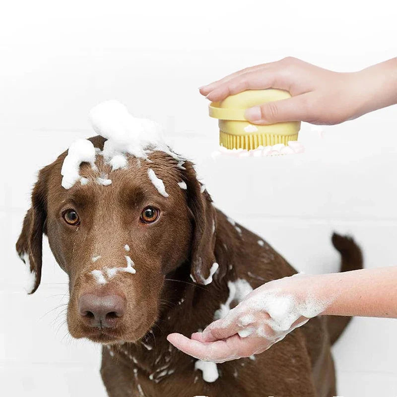Bathroom  Puppy Big Dog Cat Bath Massage Gloves Brush Soft Safety - Majpet